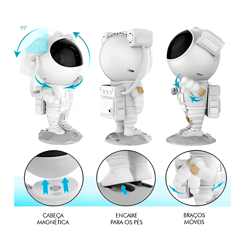 GalaxyStar - Astronauta Projetor Galaxy Led